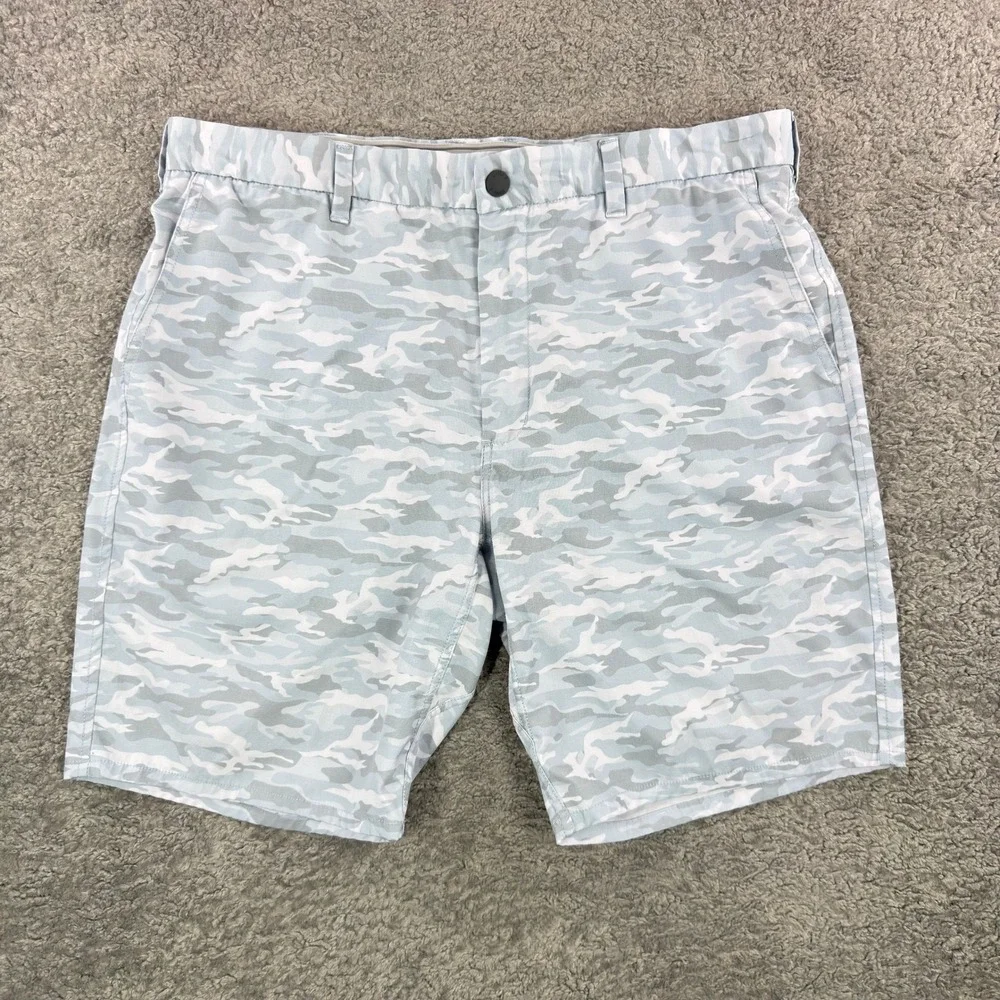 Johnnie-O‎ Mens Prep-Performance Camo Golf Shorts Blue Grey Size 36
